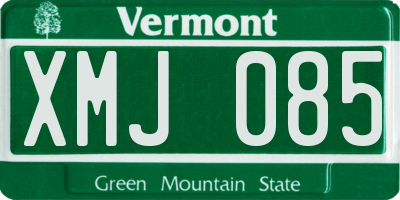 VT license plate XMJ085