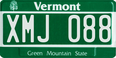 VT license plate XMJ088
