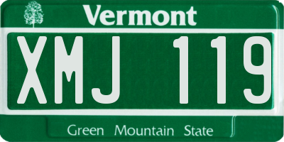 VT license plate XMJ119