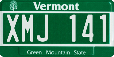 VT license plate XMJ141