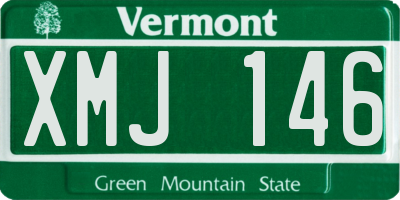 VT license plate XMJ146
