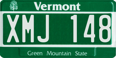 VT license plate XMJ148