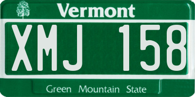 VT license plate XMJ158
