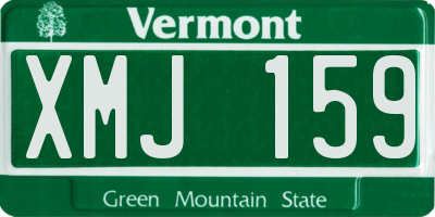 VT license plate XMJ159