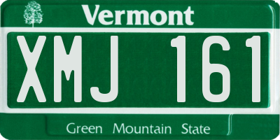 VT license plate XMJ161
