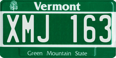 VT license plate XMJ163