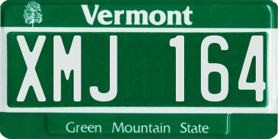 VT license plate XMJ164