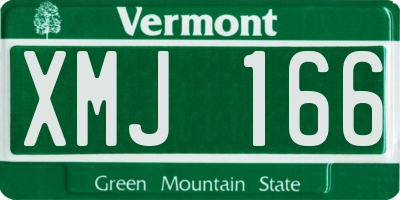 VT license plate XMJ166