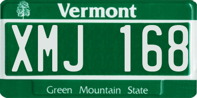 VT license plate XMJ168