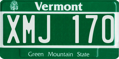 VT license plate XMJ170
