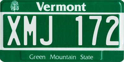 VT license plate XMJ172
