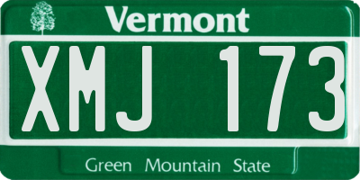 VT license plate XMJ173