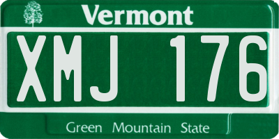 VT license plate XMJ176