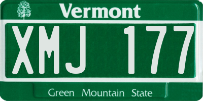 VT license plate XMJ177