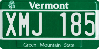 VT license plate XMJ185