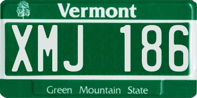 VT license plate XMJ186