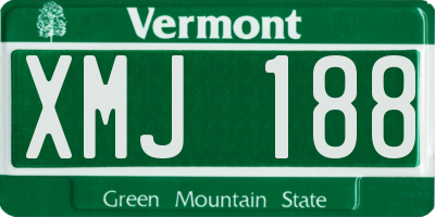 VT license plate XMJ188