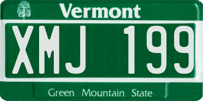 VT license plate XMJ199