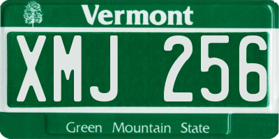 VT license plate XMJ256