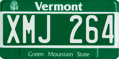 VT license plate XMJ264