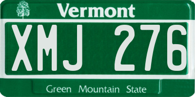 VT license plate XMJ276