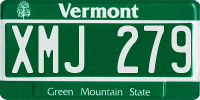 VT license plate XMJ279