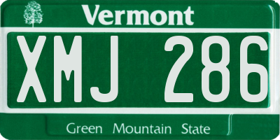 VT license plate XMJ286