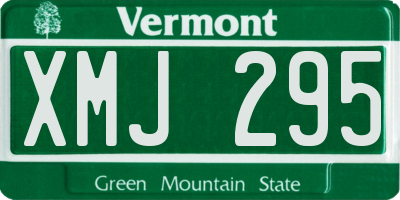 VT license plate XMJ295