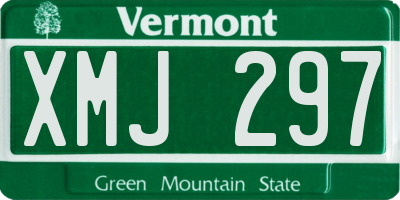VT license plate XMJ297