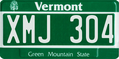 VT license plate XMJ304