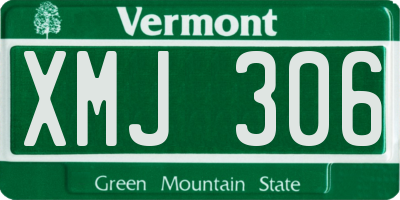 VT license plate XMJ306