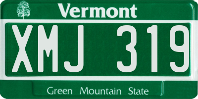 VT license plate XMJ319