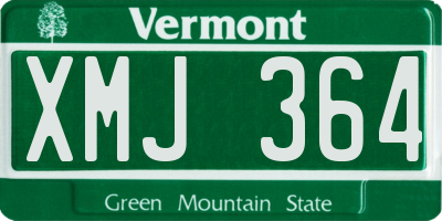 VT license plate XMJ364