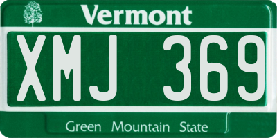 VT license plate XMJ369