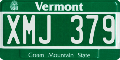 VT license plate XMJ379