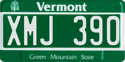 VT license plate XMJ390