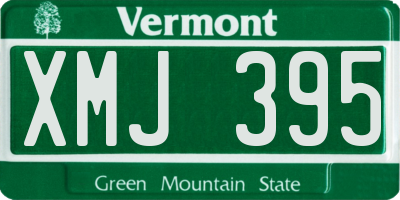 VT license plate XMJ395