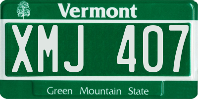 VT license plate XMJ407