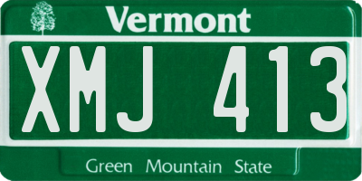 VT license plate XMJ413
