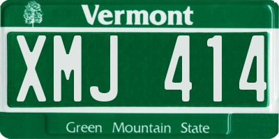 VT license plate XMJ414