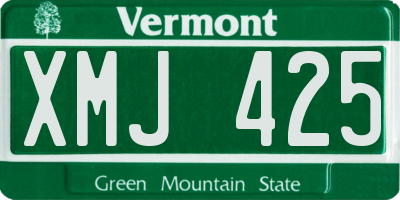 VT license plate XMJ425