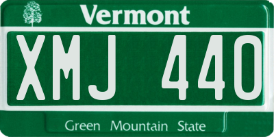 VT license plate XMJ440