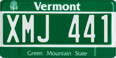 VT license plate XMJ441
