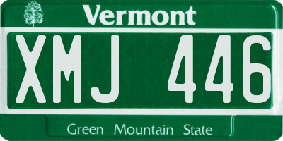 VT license plate XMJ446