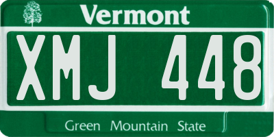 VT license plate XMJ448