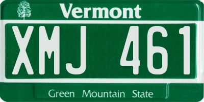 VT license plate XMJ461