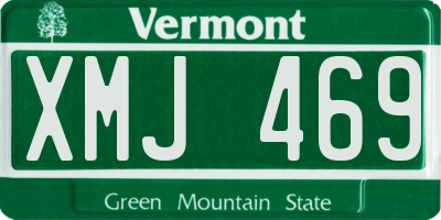 VT license plate XMJ469