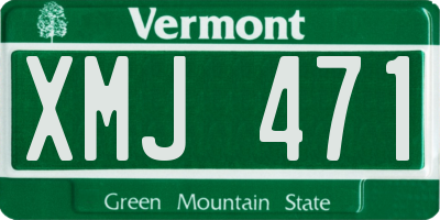 VT license plate XMJ471