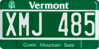 VT license plate XMJ485