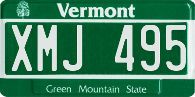 VT license plate XMJ495